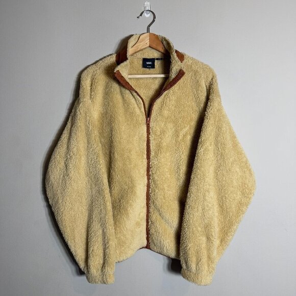 NWT Vans Vista Mock Neck Full Zip Mojave Desert Jacket Women's Medium Tan Teddy - Picture 4 of 15